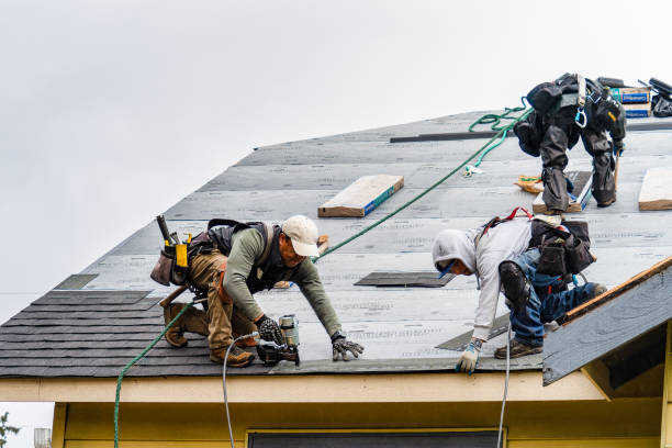 Professional Gutter Installation technician working in Jefferson City, MT